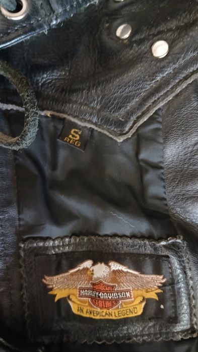 Harley-Davidson calças vintage de cabedal (Chaps)