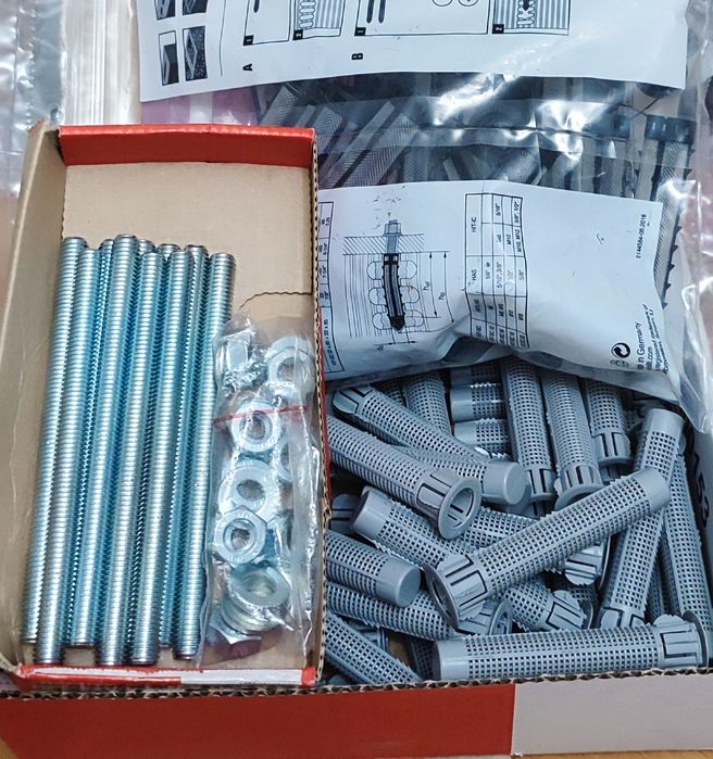 Дюбель, гільза,різьбовий стрижень для хімічного анкеру (Hilti,Fischer)