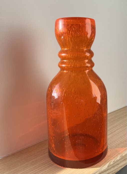 Wazon Huta Barbara Krawczyk Horbowy lata 70 szkło kolorowe PRL