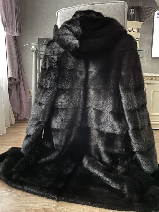 Норка халат длинная