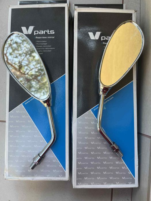 Lusterka motocyklowe w kolorze chrom