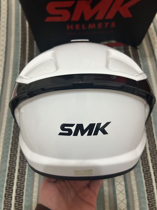 Capacete SMK Tiran Slick White GL100