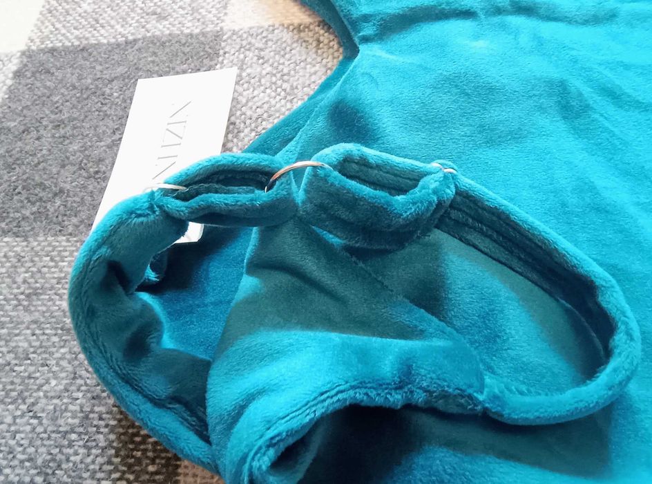 Велюровый домашний комплект 2в1 (Ночная рубашка + халат) Изумруд