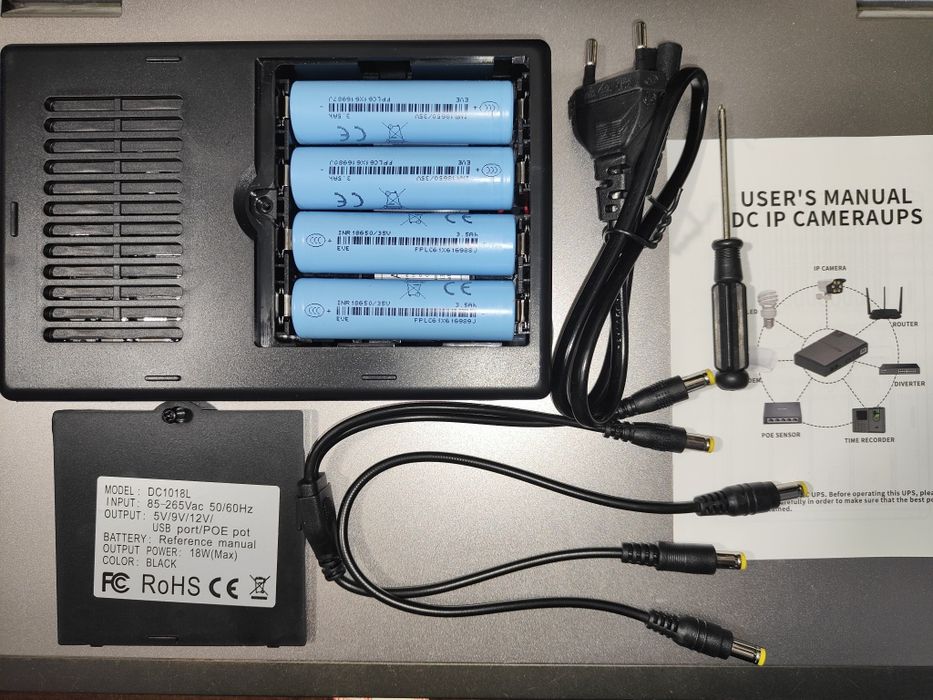 UPS 14000mAh 5V 9V 12V 1A  dc1018l +4*3500mAh EVE 35V УПС ДБЖ роутера