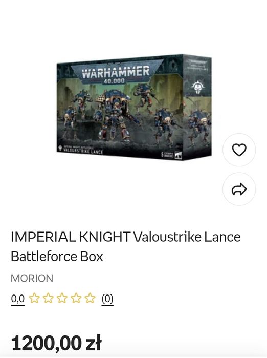 Warhammer 40k Imperial Knights Battleforce: Valourstrike Lance