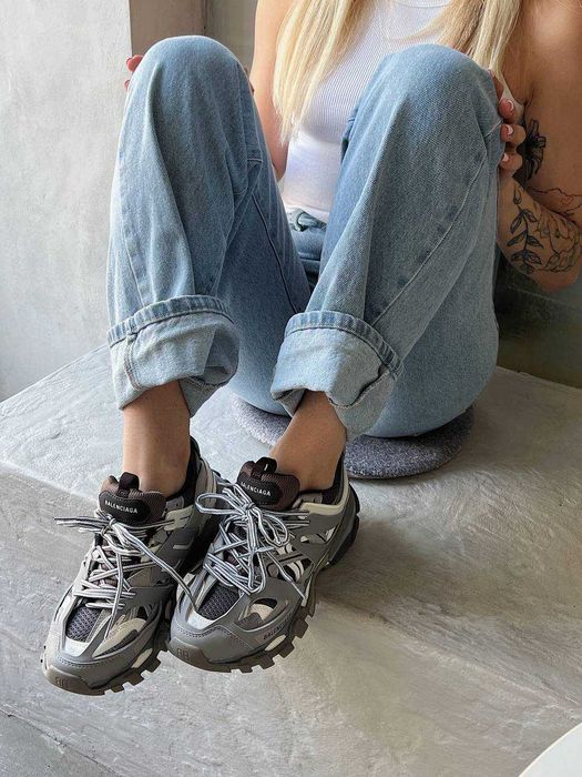Мужские кроссовки Balenciaga Track 3.0 Grey Premium. 40-45