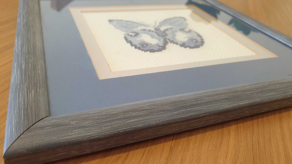 Quadros bordado feito à mão borboleta