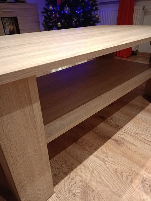 Ława dąb sonoma z półką