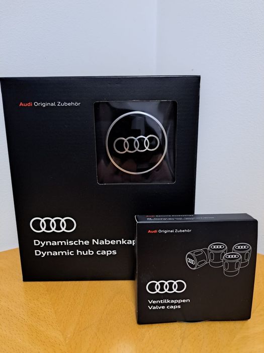 Dekielki Dynamiczne Audi Obrotowe Nakretki 4M8071006A NOWY KOMPLET A3 A4 A5 A6 A7 A8 Q3 Q5 Q7 Q8