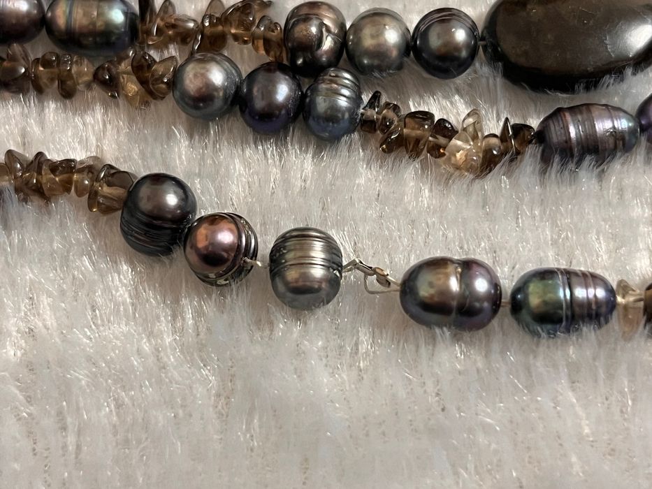Винтажные бусы из тесных камней