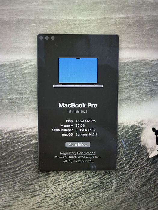 Macbook Pro 16” 2023 M2 32gb ram 512GB