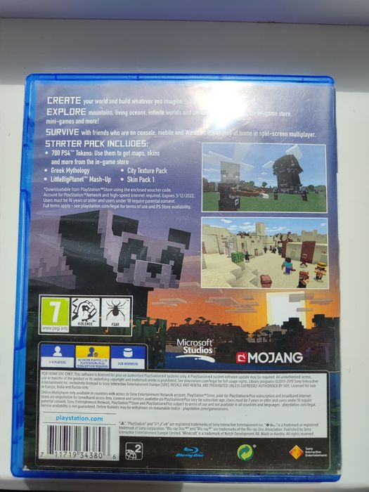 Диск Minecraft на  Playstation 4