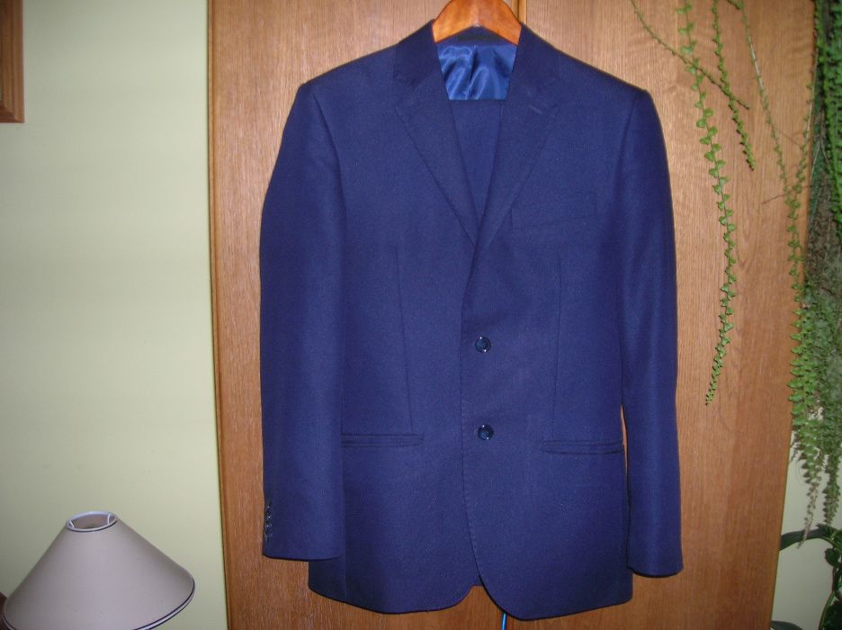 Garnitur męski,chłopięcy -ciemny granat- Bruno/Zinger Slim-176/44/76