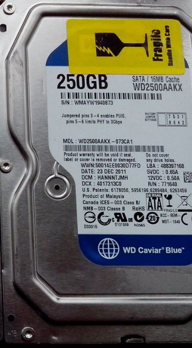 HDD sata Hitachi HUA721010 3,5 1Tb2Tb500G320G250Gb500Gb 2.5 опт