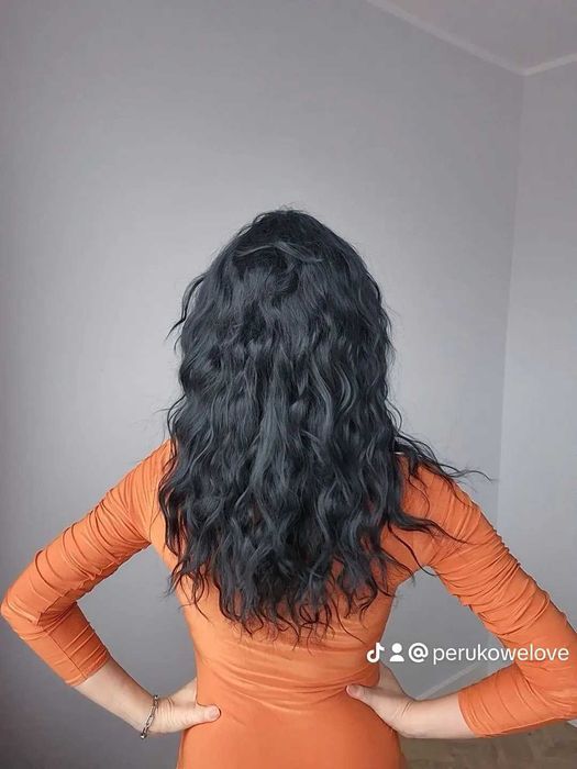 Peruka czarna kręcone włosy afro włosy jak naturalne peruki damskie