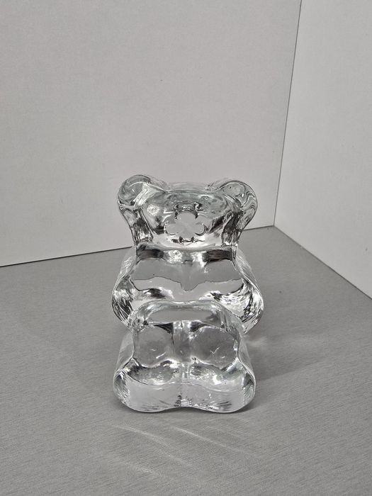 Stary przycisk miś szklany Haribo vintage