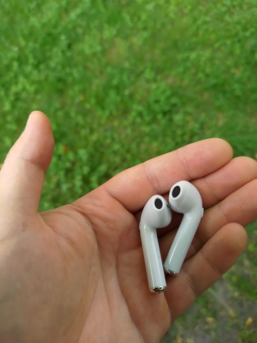 Безпровідні навушники headphones wireless pair white AirPods 1/2 білі