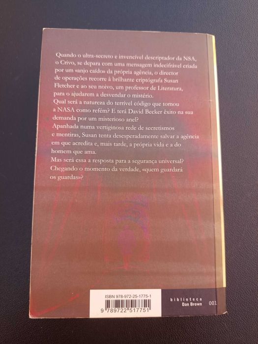 Livro "Fortaleza Digital", de Dan Brown