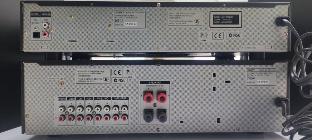 Conjunto Hi-Fi Sony Anos 90 + Bluetooth