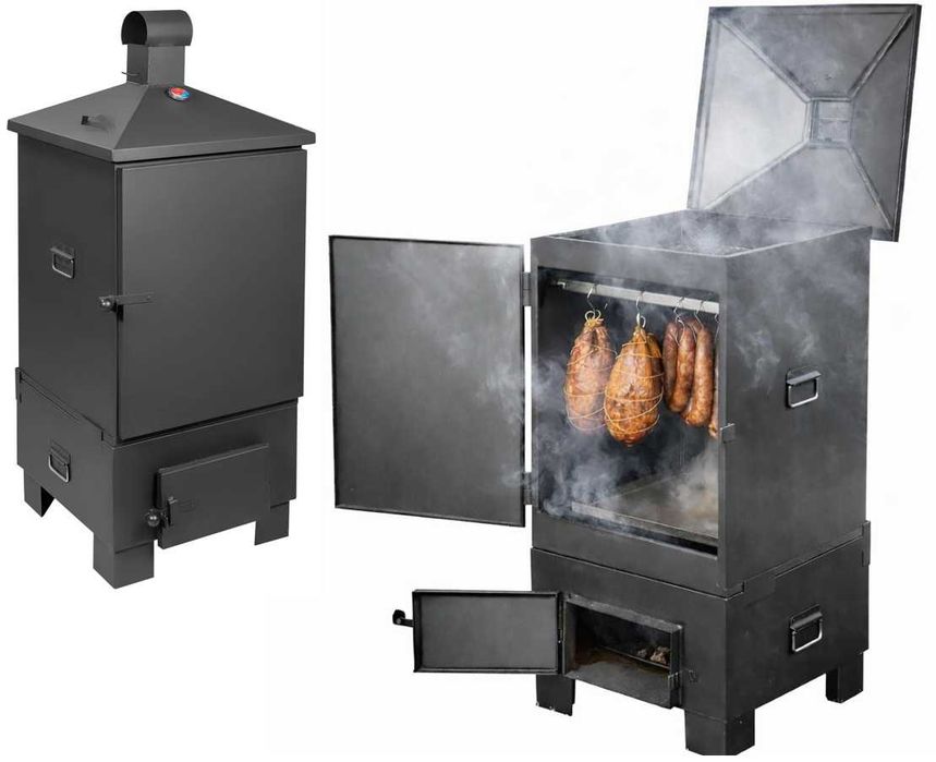 Wędzarnia ogrodowa domowa XXL WYSOKA 140 wędzarka metalowa książka