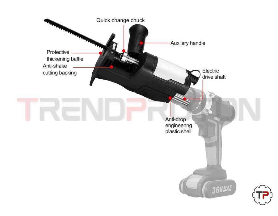 Serra Vaivém com encaixe p/ Utilizar na Aparafusadora c/oleo