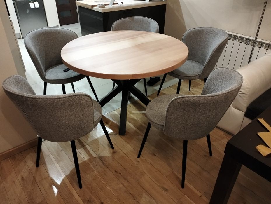 Stół okrągły w stylu loft