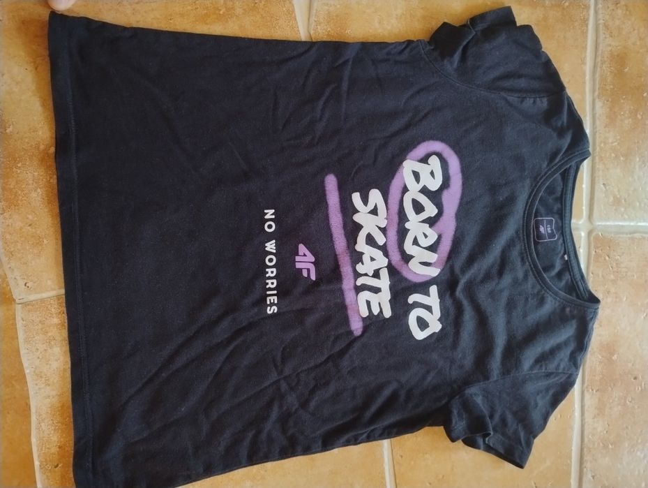 Koszulka 158 t-shirt 4F bluzka bawełna nadruk