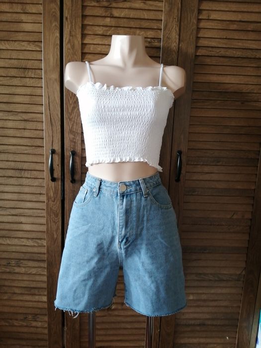 Boohoo блакитні шорти мом