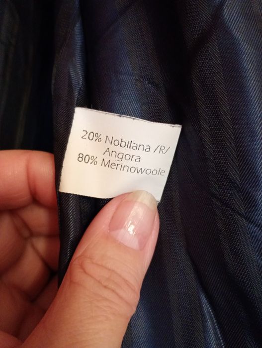 Płaszcz wełniany 100% wełna merino + 20% Angora  oversize