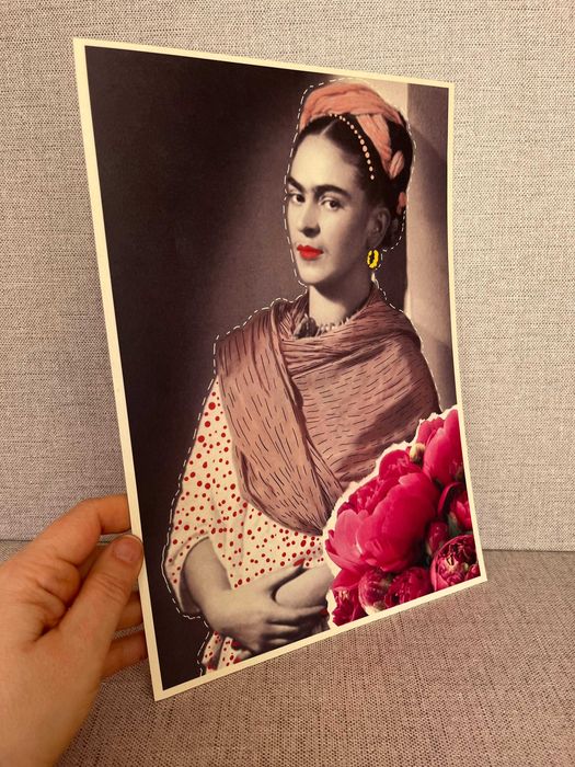 Poster Design Frida Kahlo por Manu Souza - Assinado