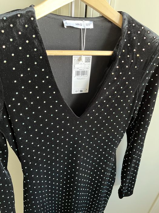Czarna mini sukienka Mango nowa