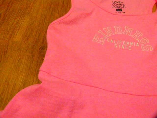 rozm 152 F&F sukienka na lato w prążki kolor neonowy róż