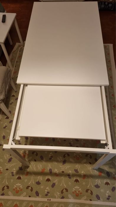 Mesa de jantar extensivel branca