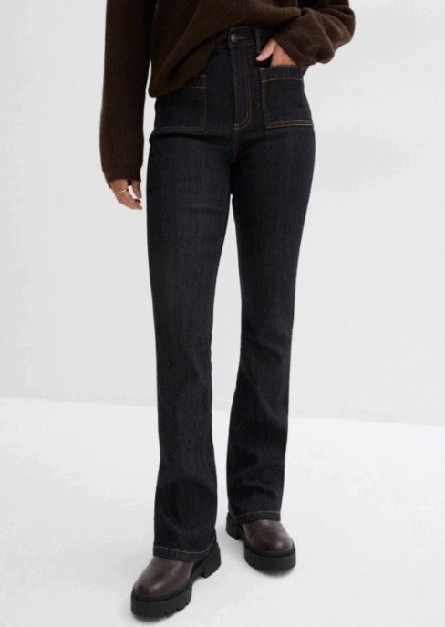 B.P.C spodnie bootcut czarny jeans 38.