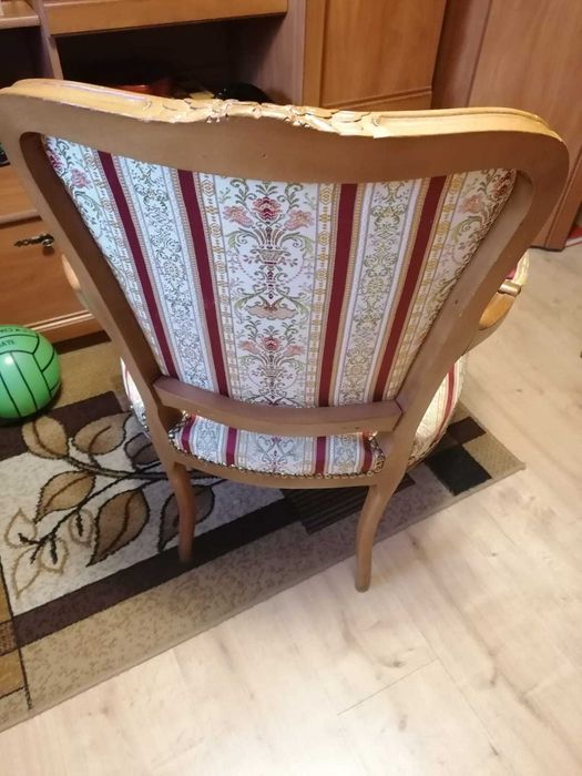 Fotel krzesło w stylu ludwik ludwikowskie