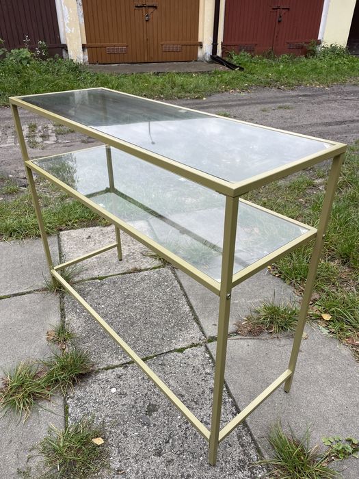 Konsola Stolik 35x100x80 cm złoty