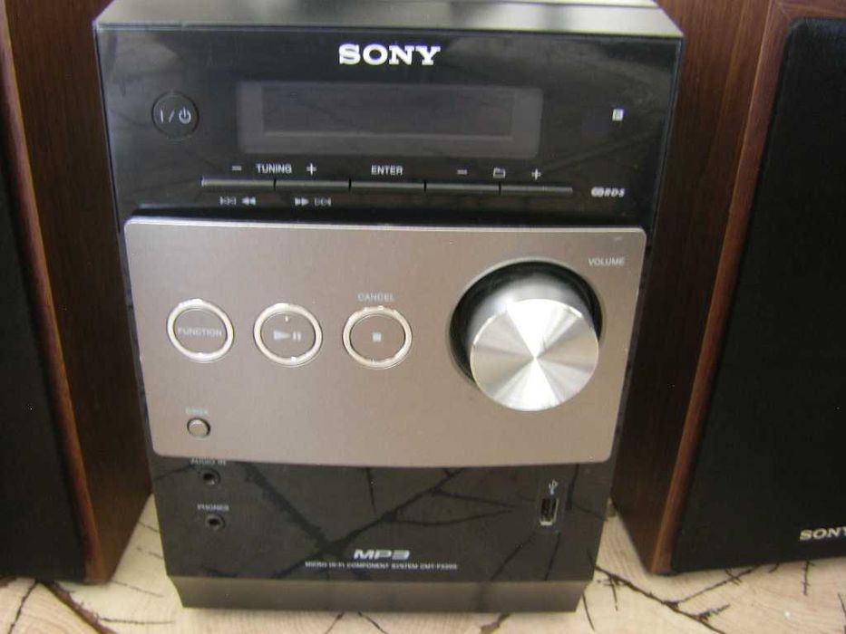 Mini wieża mp3 USB CD stereo SONY - pilot, głośniki, antena