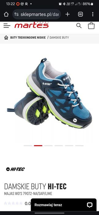 Buty turystyczne Majas marki Hi-Tec z przewiewną cholewką