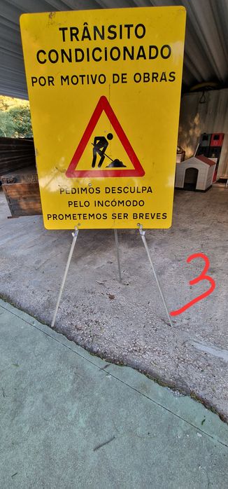 Sinalização para obras