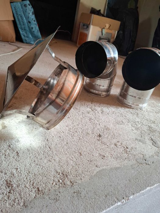 Chapeu chamine inox e 2 curvas 90 graus