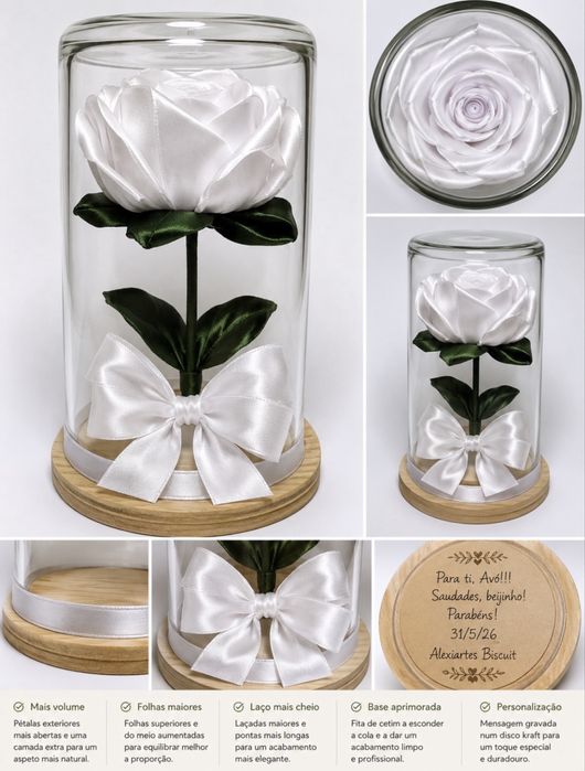 Rosas Eternas em Cetim