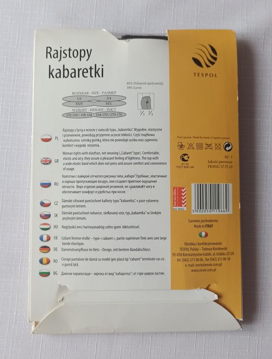 Nowe czarne rajstopy kabaretki MONA S/M (3/4)