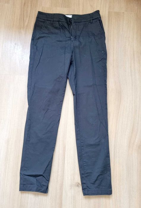 Czarne bawełniane spodnie Wólczanka r. 36