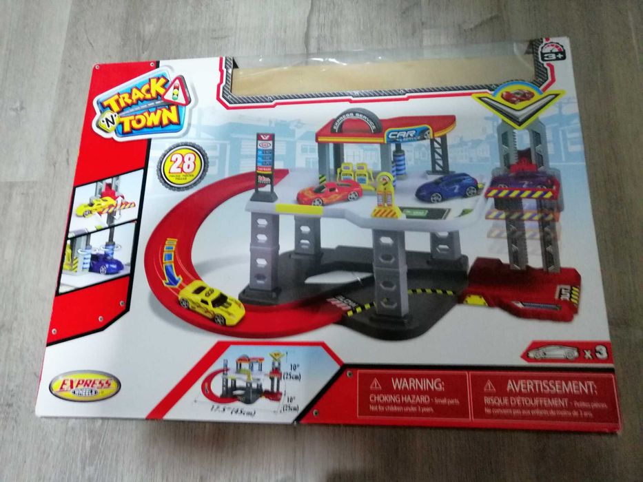 Conjunto de estação serviço carros, + 3 anos