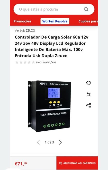 Controlador de carga solar