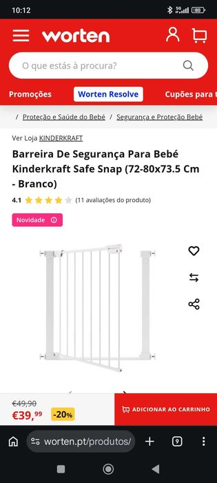Grade proteção kinderkraft