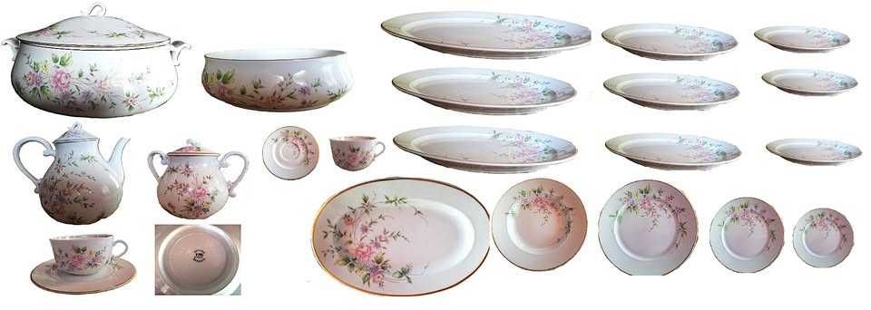 Serviço de Jantar e Chá -12 Pessoas-FPB-Porcelanas da Batalha-98 Peças