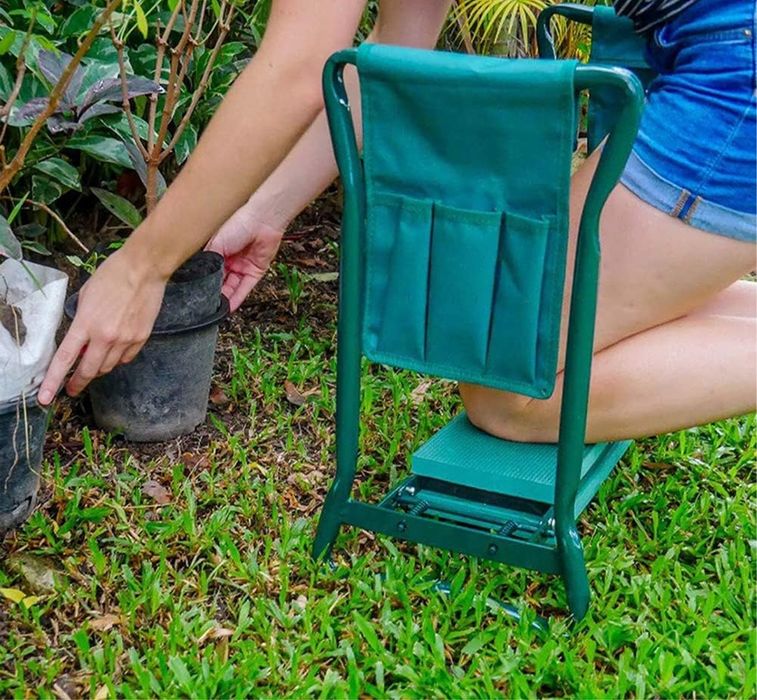 Taboret Klęcznik Ogrodowy Wielofunkcyjny Krzesło Składane Organizer