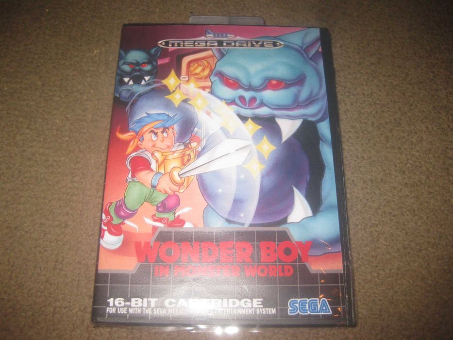 Jogo "Wonder Boy in Monster World" para Sega Mega Drive