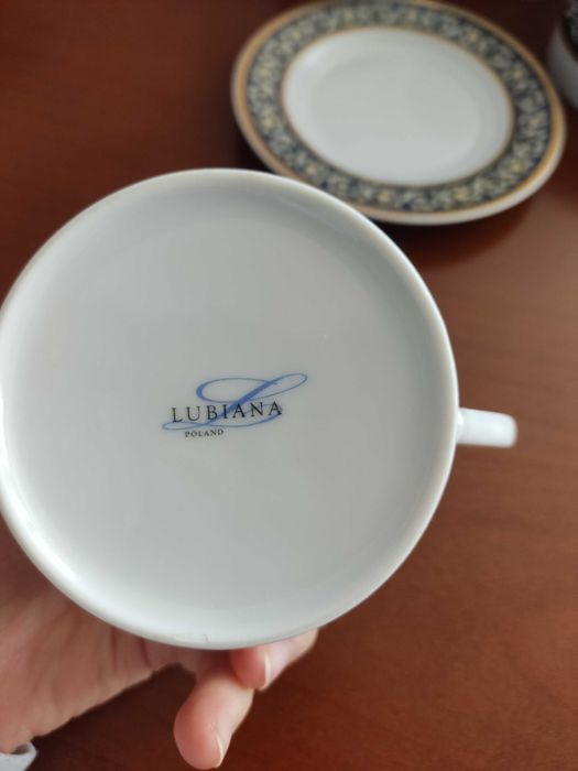Serwis kawowo herbaciany Lubiana porcelana